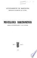 Miscellanea barcinonensia