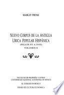 Nuevo corpus de la antigua lírica popular hispánica, siglos XV a XVII