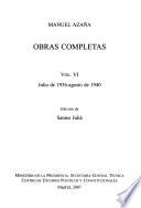 Obras completas: Julio de 1936-agosto de 1940