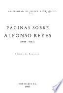 Páginas sobre Alfonso Reyes: 1946-1957