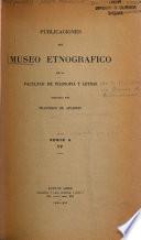 Publicaciones del Museo Antropológico y Etnográfico de la Facultad de Filosofía y Letras