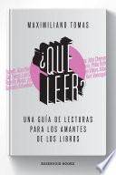 ¿Qué leer?