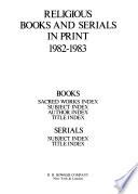 Religious Books and Serials in Print