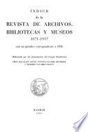 Revista de archivos, bibliotecas y museos