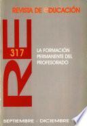 Revista de educación nº 317. La formación permanente del profesorado