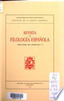 Revista de filología española