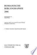 Romanische Bibliographie