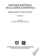 Sintaxis histórica de la lengua española