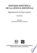 Sintaxis histórica de la lengua española