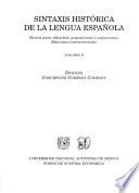 Sintaxis histórica de la lengua española