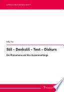 Stil – Denkstil – Text – Diskurs