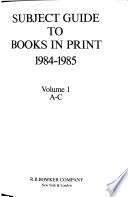 Subject Guide to Books in Print