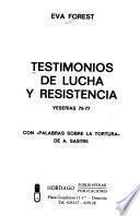 Testimonios de lucha y resistencia