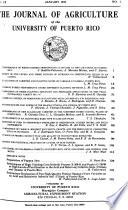 The Journal of Agriculture of the University of Puerto Rico
