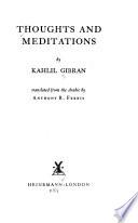 Thoughts and Meditations