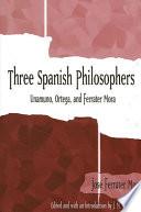 Three Spanish Philosophers
