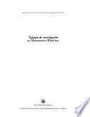 Trabajos de investigación en monumentos históricos