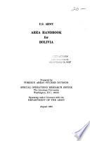U.S. Army Area Handbook for Bolivia