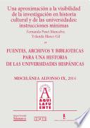 Una aproximación a la visibilidad de la investigación en historia cultural y de las universidades: instrucciones mínimas