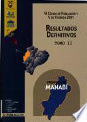 VI censo de población y V de vivienda, 2001: Provincia de Manabí